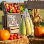heavy duty clear produce bag shown holding corn