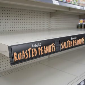 Black Channel track for retail shelving