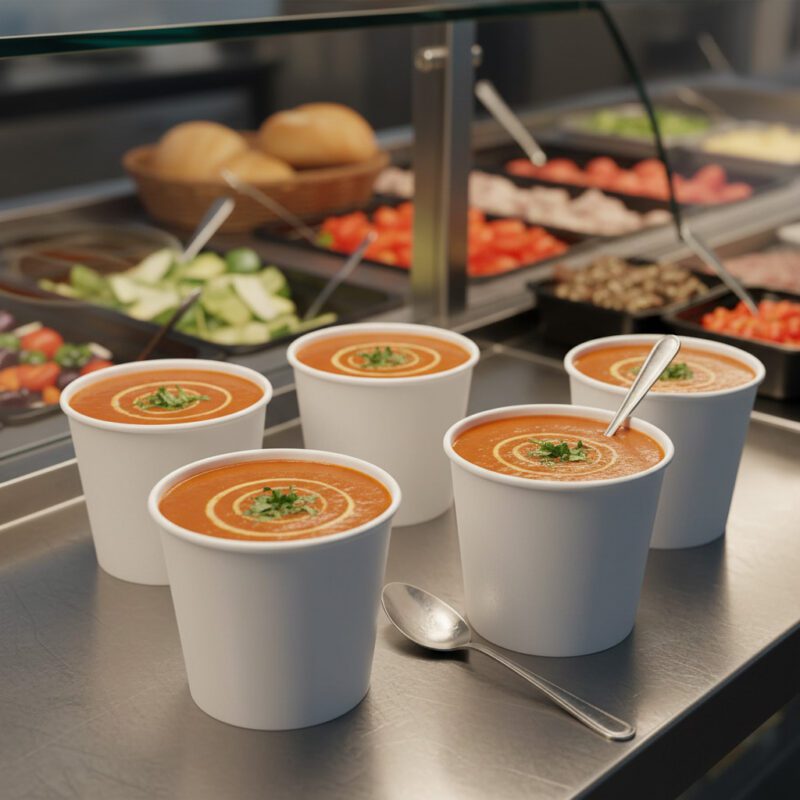 16 ounce white paper food cup