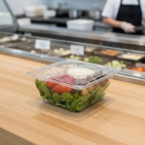 48 ounce tamper evident takeout plastic contai er