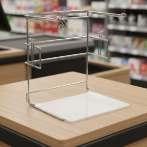 Shopping Bag Rack in chrome