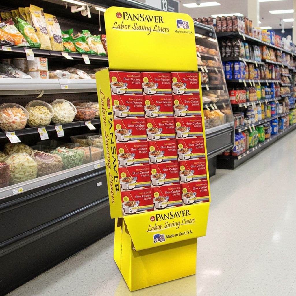 Pan Liners Card Board Shipper Display with Slow Cooker Liners