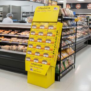 Pansaver Pan Liners Card Board Shipper Display with electric roaster liners