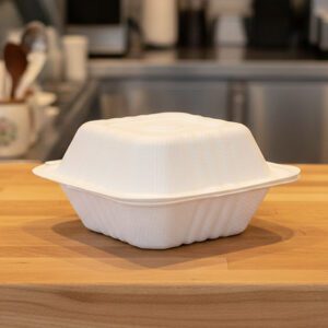 6 inch clamshell takeout molded container