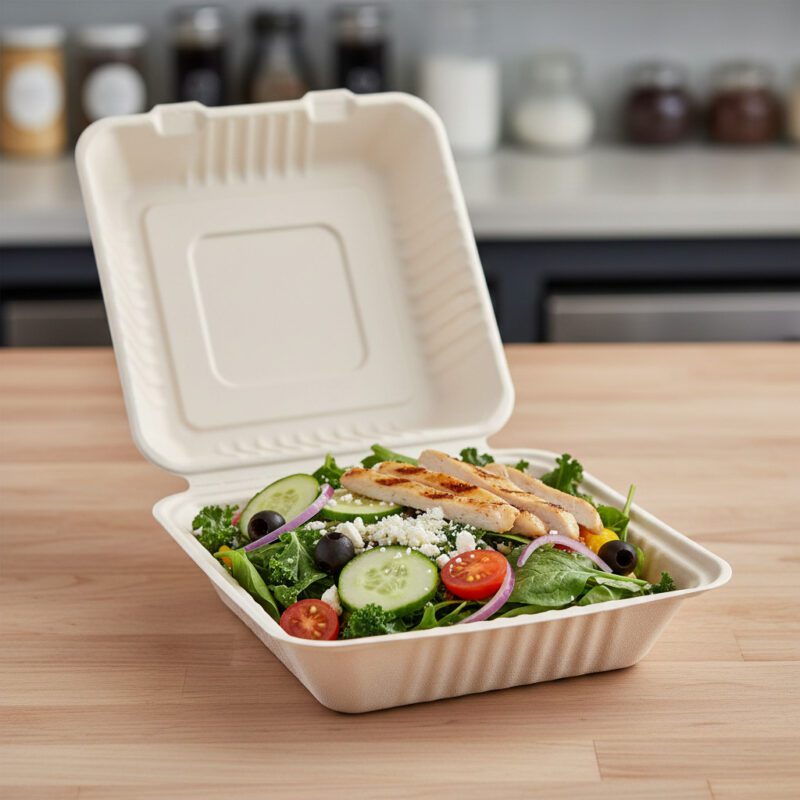 Clamshell 9 inch molded takeout container