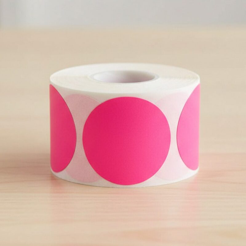 500045-Pink-Round-Sticker-Label-Stickers-1 pink round sticker blank