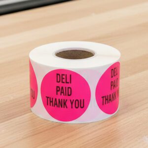 Deli Paid Thank You Label Stickers - 500/roll
