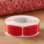 Extra Lean sticker with text that reads cook ground beef to 160 degrees