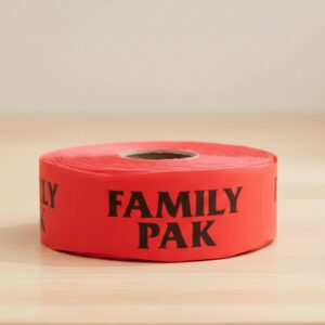 family pack sticker reading family pak