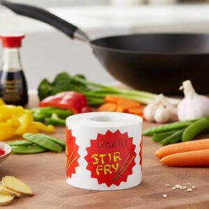 great for stir fry burst sticker with chop sticks pictured