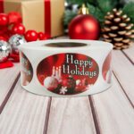Happy holidays sticker with ornaments