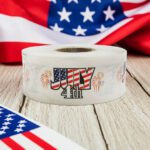July 4th Label Stickers - 500/roll