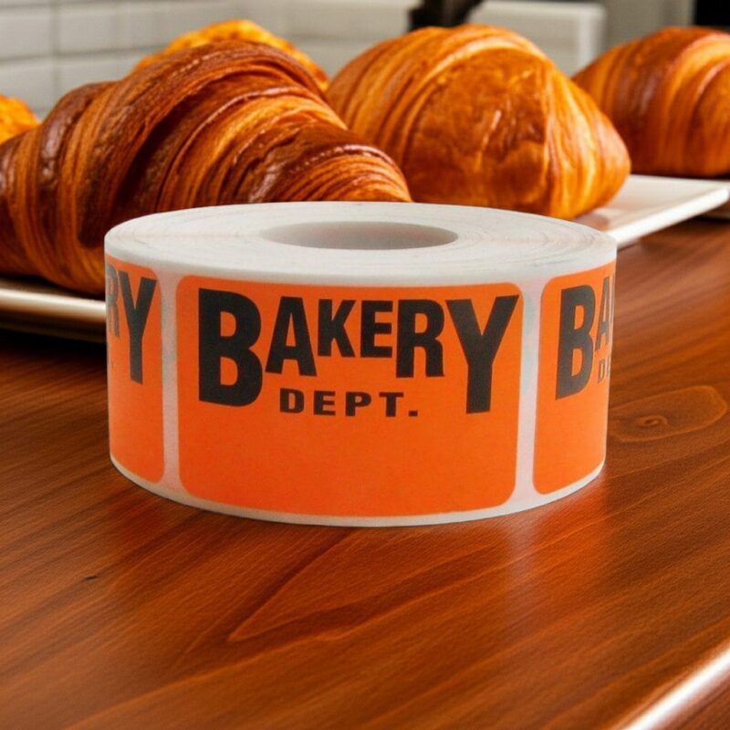 500438 Bakery-Department-Label-Stickers_1 rectangle bakery department label on a roll of stickers