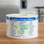 Country of origin check off sticker