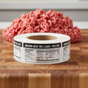 ground beef 90% lean nutritional label