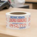 Instant rebate 2 dollars off sticker