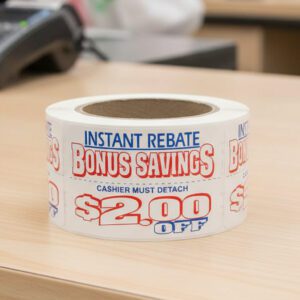 Instant rebate 2 dollars off sticker