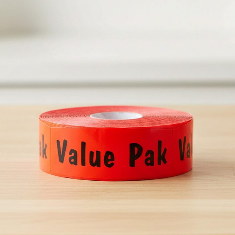 510066-Value-Pack-Label-Stickers value pak roll of stickers red label with black text