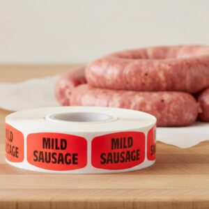 Mild Sausage Label Butcher Sticker - 1000/roll