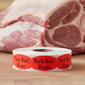 Pork Butt Roast Label Butcher Sticker - 1000/roll