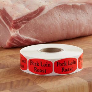 Pork Loin Roast Label Butcher Sticker - 1000/roll