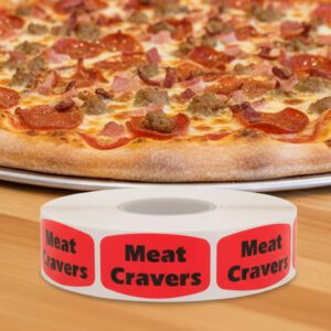 Meat Cravers Label Stickers - 1000/roll