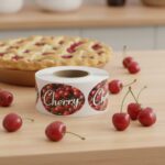 cherry label for cherries pastries and pies