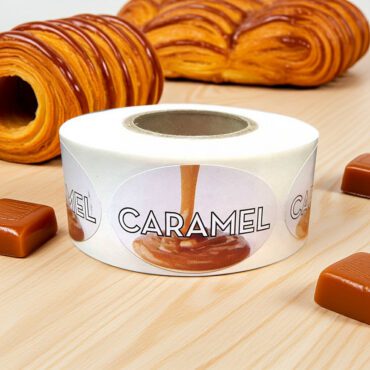 caramel sticker
