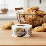 oatmeal flavor sticker next to oatmeal cookies