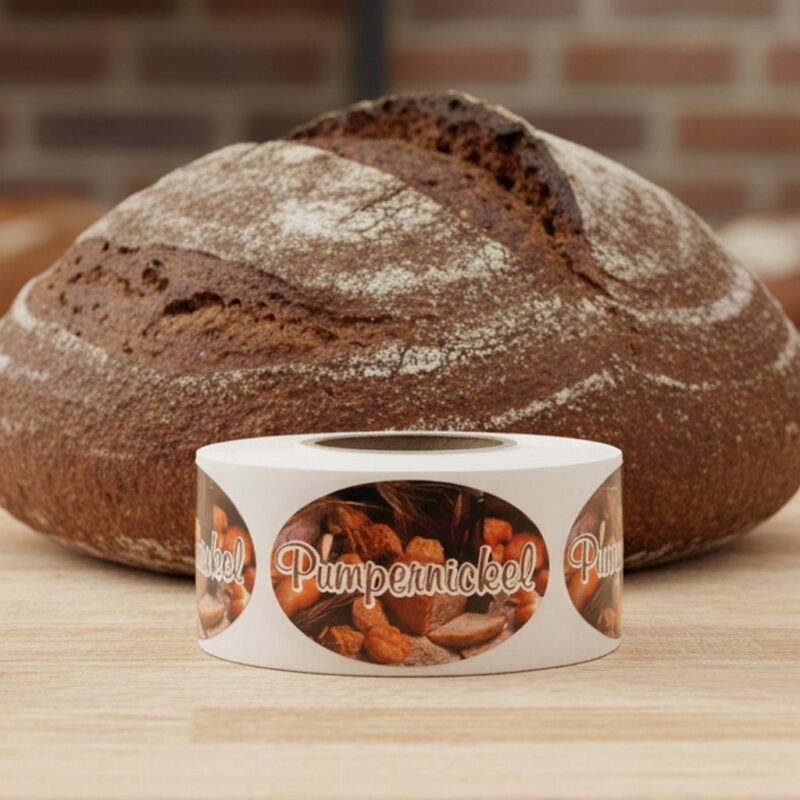 560076-Pumpernickel-Label-Bakery-Flavor-Stickers pumpernickel bread sticker