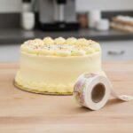 butter creme sticker on roll of labels