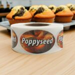 poppyseed bread sticker showing poppy seed bread on label