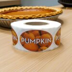 pumpkin pie sticker label