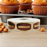 butterscotch gold foil sticker