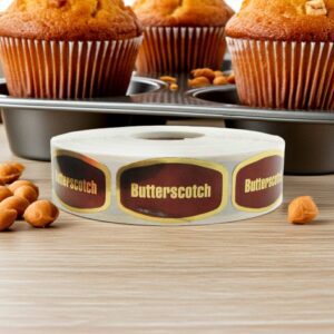 butterscotch gold foil sticker