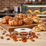 caramel nut gold foil label