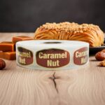 caramel nut gold foil sticker