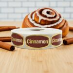 a roll of cinnamon gold foil stickers