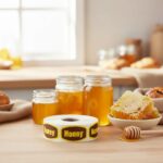 a roll of honey labels
