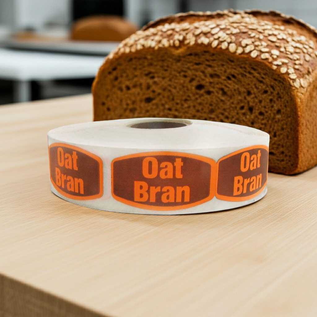 Oat Bran Flavor Label - 1000 Stickers | Bakery Labels
