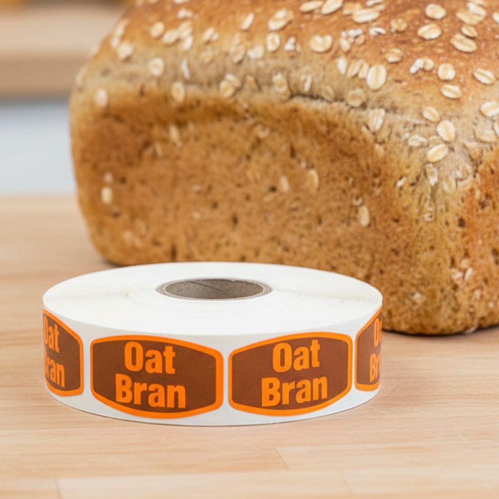 Oat Bran Flavor Label - 1000 Stickers | Bakery Labels