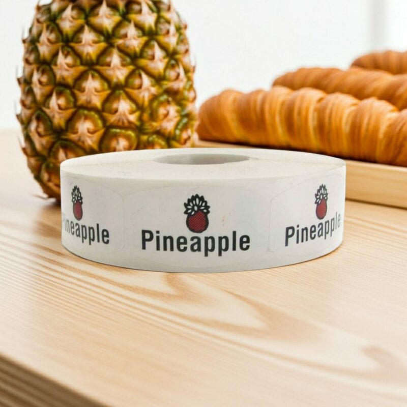 568065-Pineapple-Label-Stickers pineapple sticker on a white label with a picture on a pineapple
