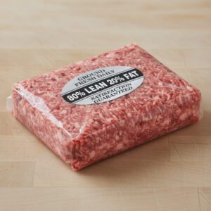 80 percent lean ground beef sticker
