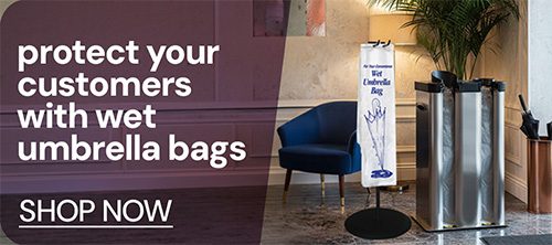 Shop wet umbrella bags and automatic dispensers