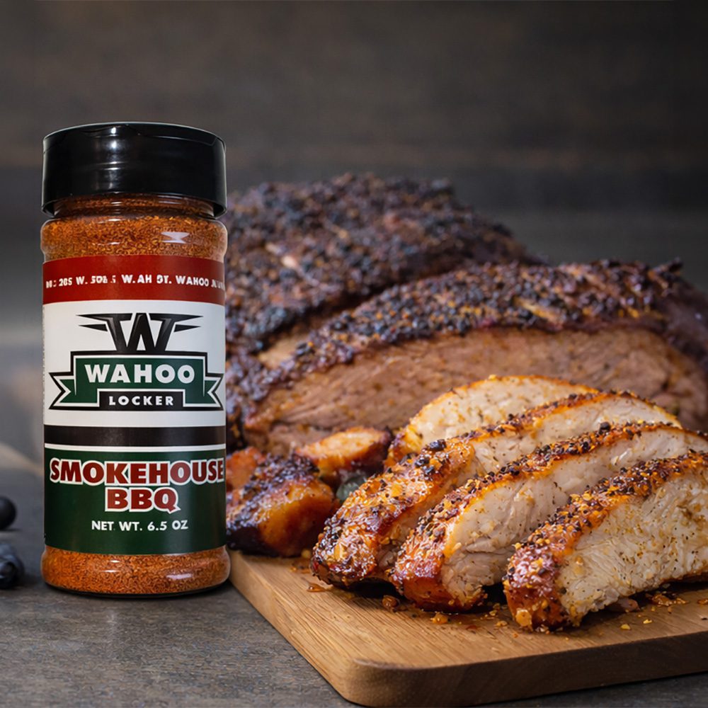 Wahoo Locker Smokehouse BBQ Seasoning 6 Wahoo Locker Smokehouse BBQ Seasoning 6.5oz - 6/case