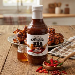 Angi’s Hot Honey BBQ Sauce 18 oz. bottle