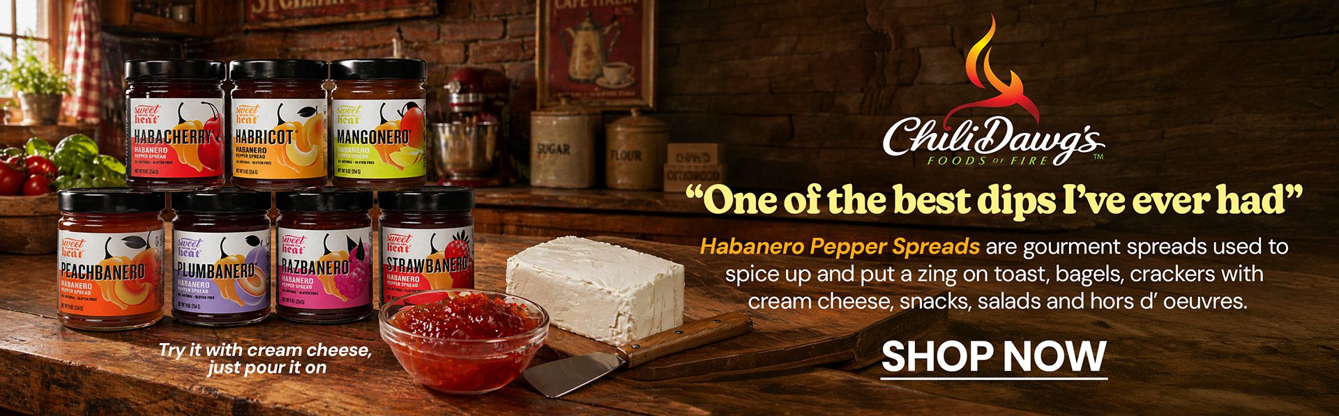 Chili Dawgs pepper spreads shop our line of flavors now