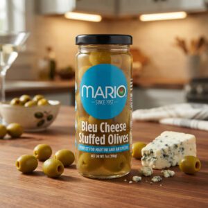 Mario Green Olives Stuffed with Blue Cheese 7 oz.