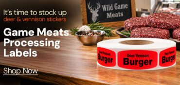 Shop game meats processing labels